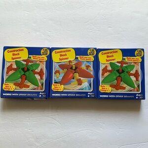 Grant & Bowman Construction Block Spinner Toys 3 Boxes New